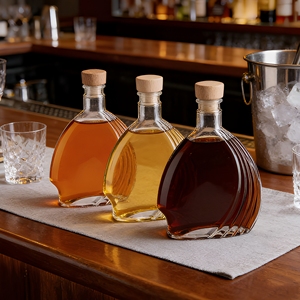 Bouteille en verre vide personnalisée en forme <span class=keywords><strong>de</strong></span> cœur gravée, 375 ml, 500 ml, 750 ml, pour whisky, <span class=keywords><strong>rhum</strong></span>, gin - Product Image 3