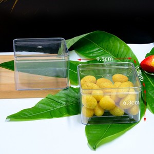 กล่องพลาสติกใสทรงสี่เหลี่ยมสำหรับใส่ติ่มซำ กล่องบิสกิตแบบฉีดขึ้นรูป กล่องบรรจุภัณฑ์อาหารเบเกอรี่ ย่อยสลายได้ - Product Image 1