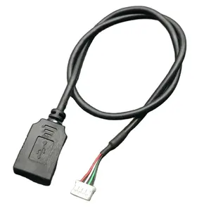 Pabrik grosir kustom kabel Data USB USB2.0 soket perempuan untuk JST PH2.0 4Pin Pria kabel konektor perakitan