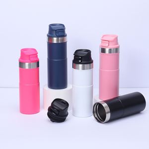 Cadeaux d'affaires : Gourde isotherme à double paroi en acier inoxydable de 500 ml avec couvercle à gâchette anti-fuite - Product Image 1