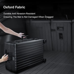 Pour Tesla modèle Y <span class=keywords><strong>TPE</strong></span> tapis de coffre <span class=keywords><strong>Tpe</strong></span> doublures de cargaison arrière pour modèle 3 Highland Oxford couverture de dossier de siège tapis de coffre protecteur de dossier de siège - Product Image 4