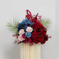 Paarse Kunstbloemenbol Arrangement Bruiloft Tafeldecoratie Zijden Rozen Bloemboeket Tafeldecoratie Evenement Feestdecoratie Benodigdheden