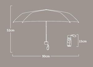 Parapluie Mini Capsule UPF50 Personnalisé avec Logo, 5 Plis, Compact, Léger, Revêtement Noir, Protection Solaire et Pluie, Idéal Voyage <span class=keywords><strong>pour</strong></span> Femme - Product Image 5