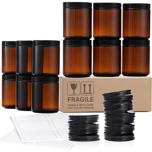 5g 10g 15g 20g 30g <strong>50g</strong> 100g Factory <strong>Candle</strong> Jar Luxury Amber Brown Bottle of Face Cream, and Face Cream Bottle with Cover - Product Image 2
