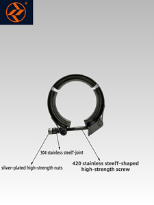 고성능 2.25인치 스테인리스 스틸 밴드 클램프 슬리브 자동차 배기/다운파이프 커플 터보 배기 클램프 버트 조인트 - Product Image 4