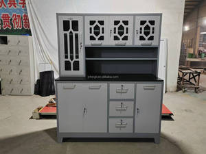 Structure KD Fenglee KC-001, armoire de cuisine en acier inoxydable, fonctionnalité de rangement polyvalente, finition électrostatique avancée, durable - Product Image 6