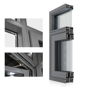 Fenêtre à battant latéral en aluminium avec persiennes, double vitrage Low-E insonorisé pour villas - Product Image 4