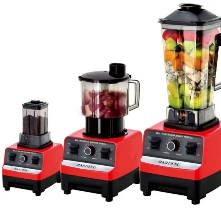 2024 Hot Sell 3 In 1 Zware Commerciële Keuken Huishoudelijke Vers Fruit Juicer Elektrische Smoothie Mixer Blender