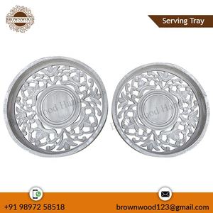 ถาดเสิร์ฟไม้มะม่วงเผาสีขาวทนทานสำหรับบ้านและโรงแรม - Product Image 3