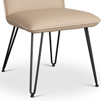 Chaises de salle à manger modernes en métal pour table à manger, chaises de salle à manger nordiques en cuir pour restaurant et cuisine