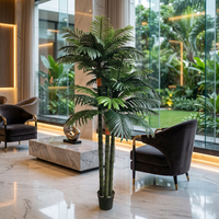Plante artificielle en pot Areca tropicale réaliste, palmier artificiel pour l'aménagement intérieur et extérieur d'hôtels, la décoration de terrasses et de jardins, taille personnalisée