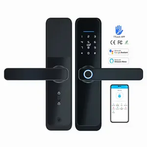 Biometric Safe Fingerprint Smart Door Knob Wood Door Lock For Home Apartment Password Key Card Smart Digital Electronic Locks