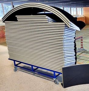 Tableros de pista de patinaje de competición de tamaño 10*20 M ajustables portátiles personalizados para barreras de Floorball de patinaje sobre hielo proveedores al por mayor - Product Image 4