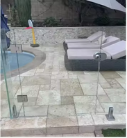 Portes de garde-corps en verre de conception moderne de TOMA avec 6mm + 1.52PVB + 6mm verre feuilleté trempé pour l'usage à la maison