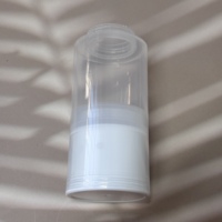 Bouteille Pompe Airless Ronde en PET 100ml OEM ODM pour Nettoyant Visage et Shampoing