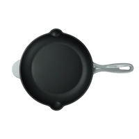 Ustensiles de cuisine en fonte émaillée fabriqués en usine, poêle à frire, petite poêle en fonte à fond plat