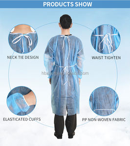 Xiaotu fabbrica monouso Non tessuto Non Sterile PP + PE impermeabile abito di isolamento - Product Image 6