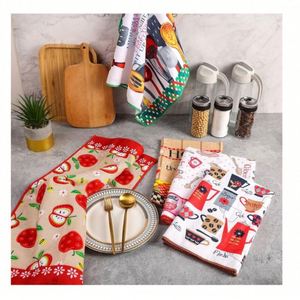 Merry <b>Christmas</b> Holiday Kitchen <b>Towels</b> Dish <b>Christmas</b> Decor Winter Black Buffalo Plaid Xmas Housewarming Hostess Gifts - Product Image 6