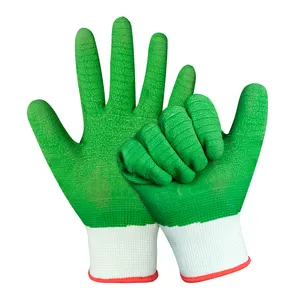 China Wholesale Industrial Use 13 Gauge Labor Stripe Latex Gloves Durability Coated Work Safety Gloves