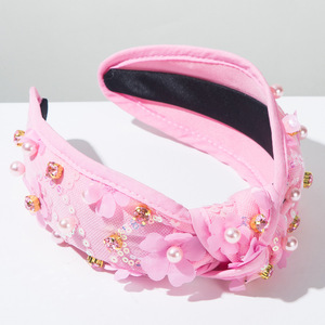 มาใหม่วันวาเลนไทน์มาร์ดิกราส์ที่คาดผมประดับมุกดอกไม้พลอยเทียม - Product Image 5