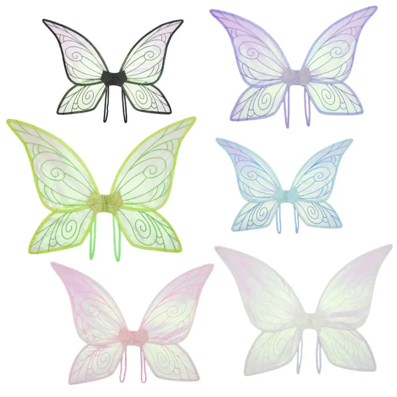 子供の天使の翼コスチュームまばゆいばかりの蝶の妖精の翼ホリデーパーティーパフォーマンス小道具ホリデー写真小道具