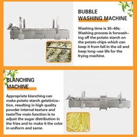 1000 kg/h usine prix ligne de production commerce automatique pommes de terre congelées frites machines équipement de traitement