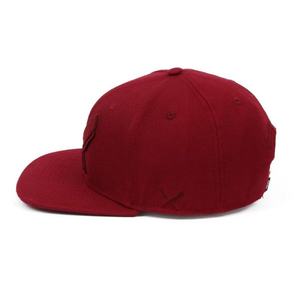 Casquette de sport personnalisée pour femme, style urbain classique, à visière plate, broderie unie marron, casquette snapback personnalisée - Product Image 2