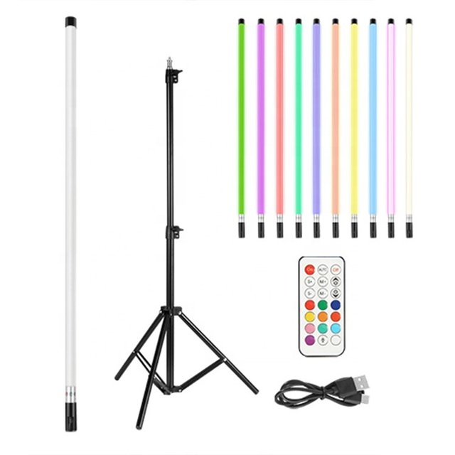 High Brightness 1m 36W RGB W 2700-6500k Led Video Tube Light Stick Wireless Remote Control Studio Photograph Light