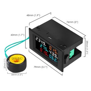 6-in-1 Multi-Function Multimeter Monitor AC Voltage and Current Frequency Factor Electrical Power Consumption Watt Meter Tester - Product Image 5