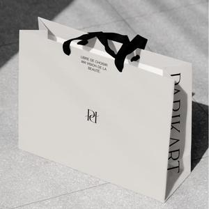New Product Personalized Brand Drawstring Ribbon Handle <strong>White</strong> Cardboard Paper Gift <strong>Bag</strong> for <strong>Small</strong> Business - Product Image 3