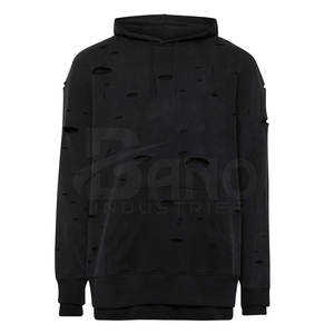 Diseño personalizado algodón poliéster hecho sudaderas con capucha desgastadas peso ligero calidad superior sudaderas con capucha desgastadas para los hombres - Product Image 1