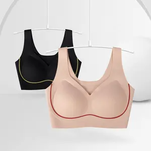 Aiermei Factory New Style Dropshipping Products Anti Droop Bra Seamless Jelly Ice Silk Bra For Women Tank Tops With Built in Bra
