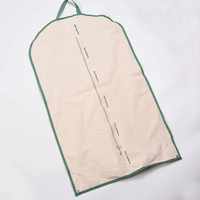 Sacs de vêtement en coton naturel à la mode écologique Sacs de couverture de vêtement non tissés avec fermeture à glissière et bouton
