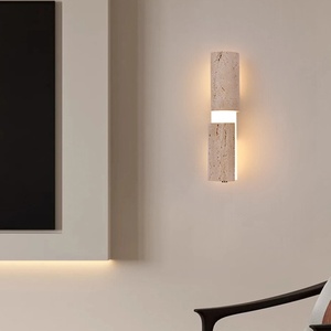 Lampada da <span class=keywords><strong>Parete</strong></span> Moderna in Marmo Beige, Stile Semplice e Contemporaneo, per <span class=keywords><strong>Camera</strong></span> da Letto, Comodino, Soggiorno e <span class=keywords><strong>Parete</strong></span> di Fondo - Product Image 2