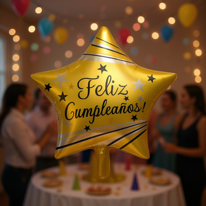 Party Love Gold Star <b>Balloon</b> 45cm Metallic Foil Birthday Party <b>Decorations</b> - Product Image 2