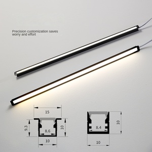 Profilé LED encastré en alliage d'aluminium, bande lumineuse pour armoire, étanche, à intensité variable, design invisible mural pour cuisine - Product Image 3