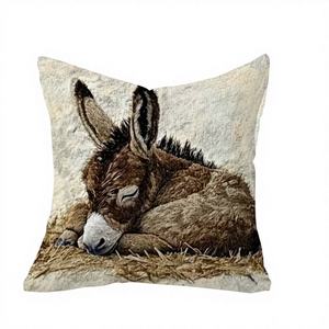 Funda de Almohada Decorativa de Poliéster con Estampado Navideño/Sólido, Impresa en 3D, sin Bordado Real, para Uso en el Hogar y Hoteles - Product Image 1