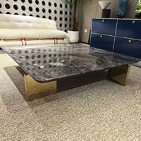 Table basse moderne en marbre naturel de conception italienne - Meubles de salon de haute qualité et haut de gamme. Café Contemporain Carré