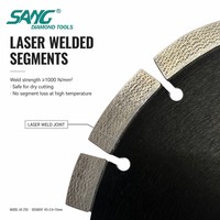 Lame de coupe diamantée SANG Long Life 10 pouces 250 mm Arix à segments soudés au laser pour béton armé