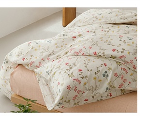 4pcs 100% Percale Cotton <strong>Floral</strong> Bed <strong>Sheet</strong> Set Yellow Flower Botanical Pattern Printed Luxury Crisp Soft Deep Pocket <strong>Fitted</strong> <strong>Sheet</strong> - Product Image 3