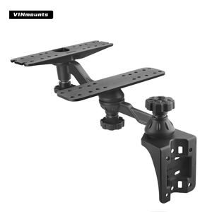 Support de fixation pour sondeur de pêche VINmounts, bras en aluminium de 11,4 pouces avec 2 plaques rectangulaires. - Product Image 1