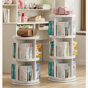 Petite étagère de rangement <span class=keywords><strong>en</strong></span> bois pour enfants 360 rotative peu encombrante Bibliothèque blanche - Product Image 6