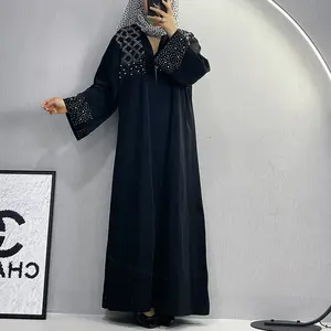 New Arrival Abaya For Women Floral Lace Fashion Long Sleeve Kaftan Dubai Cardigan Middle East Islamic Women's Clothes