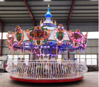 Manège de luxe Château, Attraction de parc d'attractions, Carrousel de fête foraine pour enfants, Chevalet rotatif LED pour fête foraine