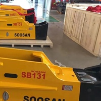 Marteau brise-roche hydraulique SB131 pour excavatrices de 30-38 tonnes, burin de 155 mm, jaune, 2954 kg, garantie 1 an, construction et exploitation minière