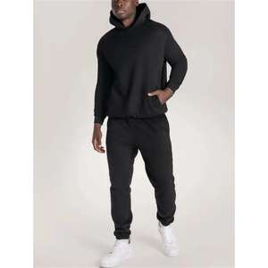 Chándal de terciopelo liso de alta calidad con logotipo <span class=keywords><strong>Tech</strong></span> <span class=keywords><strong>Fleece</strong></span> Complet Jogging Men Sweatsuit Manufacturers Custom - Product Image 3