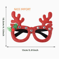 Meilleures ventes : Lunettes de Noël vertes version anglaise, décorations de Noël, articles de fête pour enfants, montures de lunettes de Noël