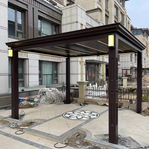 Pérgola Motorizada de Aluminio para Exteriores con Puerta Corredera de Vidrio, Pabellón de Jardín Impermeable, Gazebo Elegante para Entretenimiento al Aire Libre - Product Image 5
