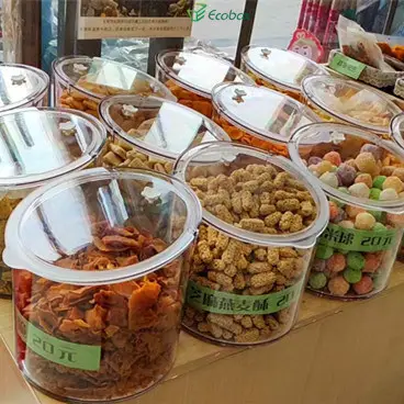 Tempat makanan plastik penjualan laris 2024 Tempat penyimpan makanan besar untuk nol toko limbah