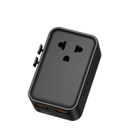 Nouveauté Adaptateur universel Worldplug ultra-fin 45WPD+QC Chargeur rapide Adaptateur de voyage universel UK/AUS/US/EU pour les voyages